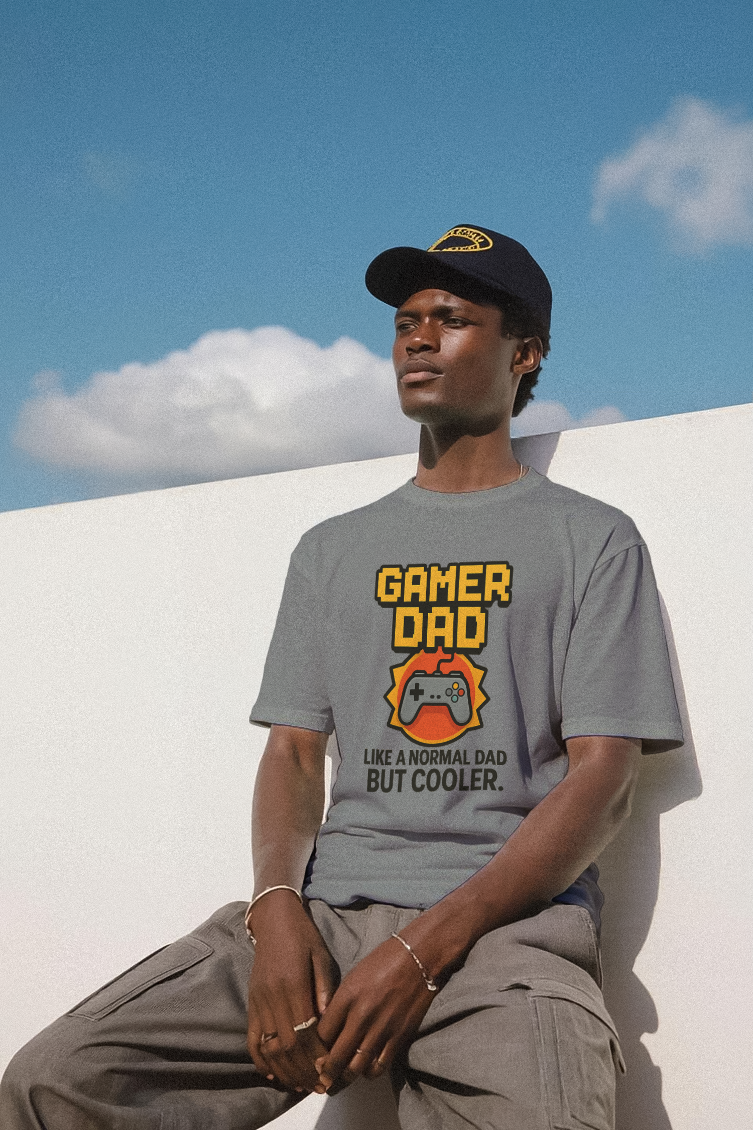 Gamer Dad Like A Normal Dad But Cooler T-Shirt | Gift for Dad | Graphic Tee