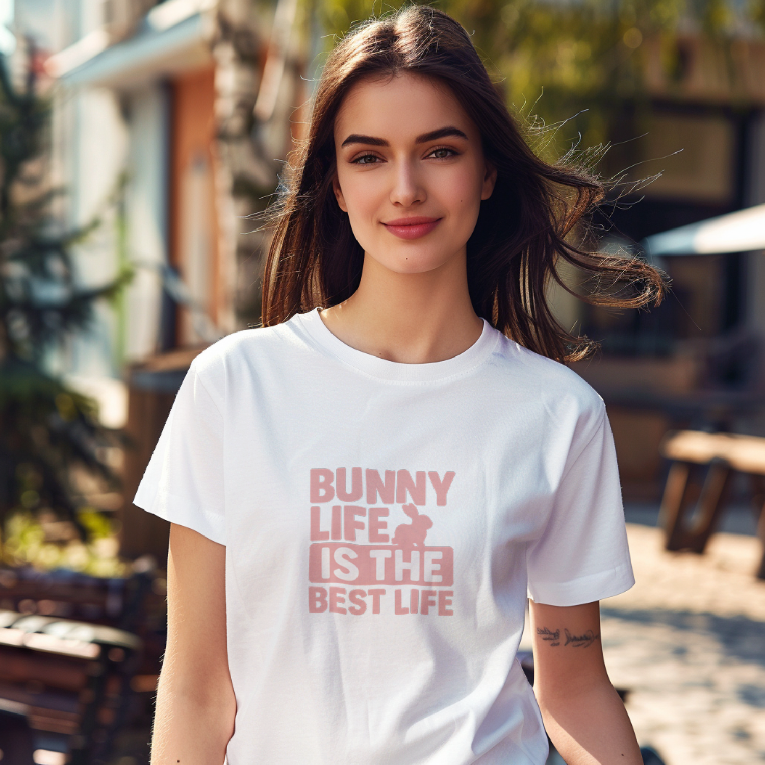 Rabbit Mom Bunny Life Is The Best Life T-Shirt | Gift for Mom | Graphic Tee