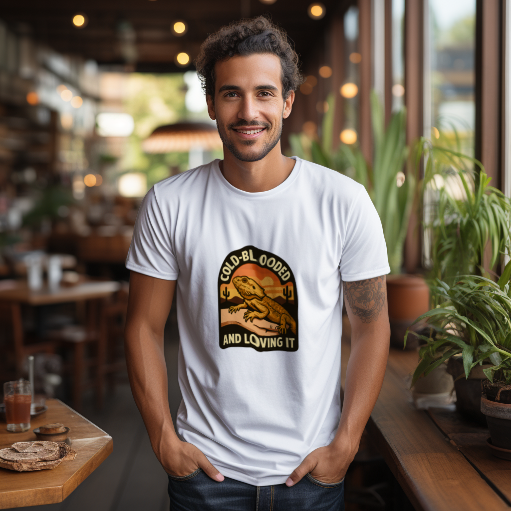 Bearded Dragon Dad Cold-Blooded And Loving It T-Shirt
