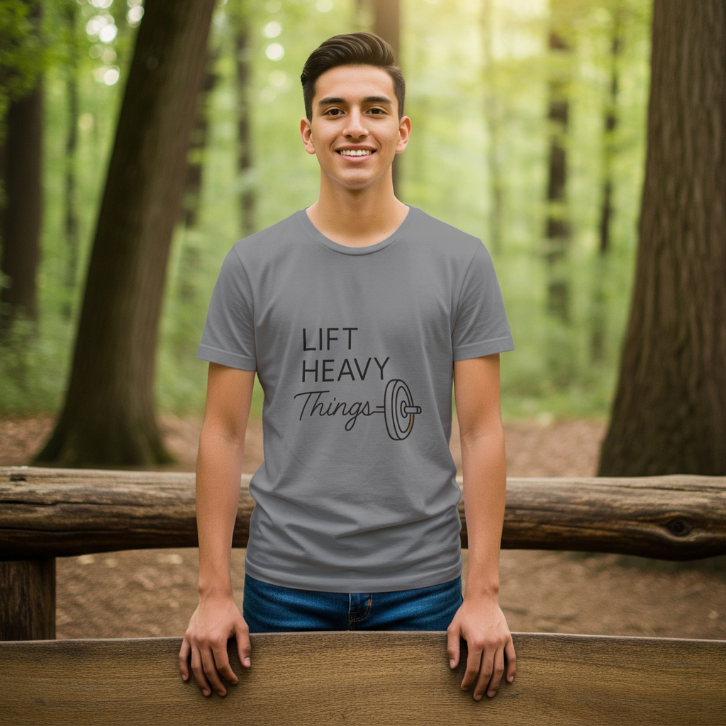 Lift Heavy Things It Helps T-Shirt | Weightlifting Gift | Graphic Tee