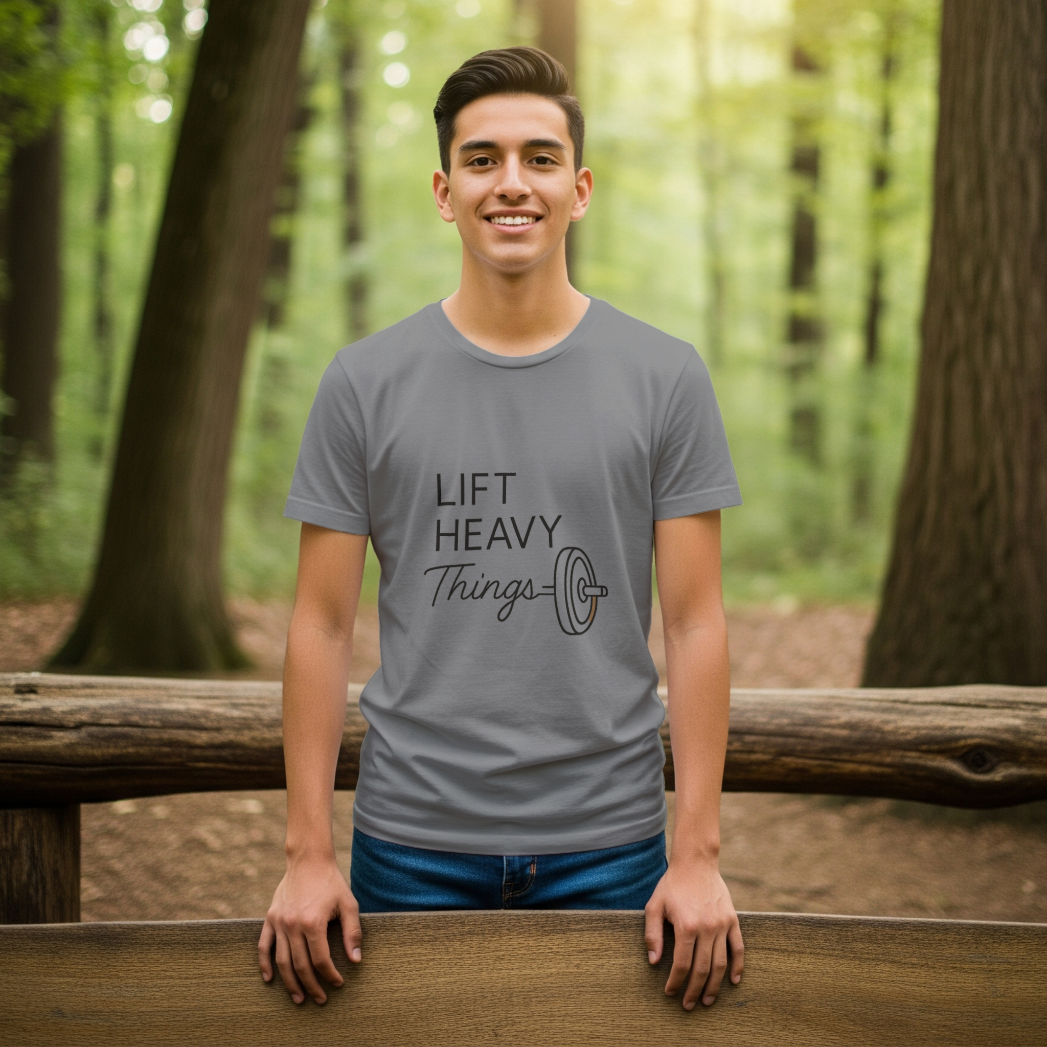 Lift Heavy Things It Helps T-Shirt | Weightlifting Gift | Graphic Tee