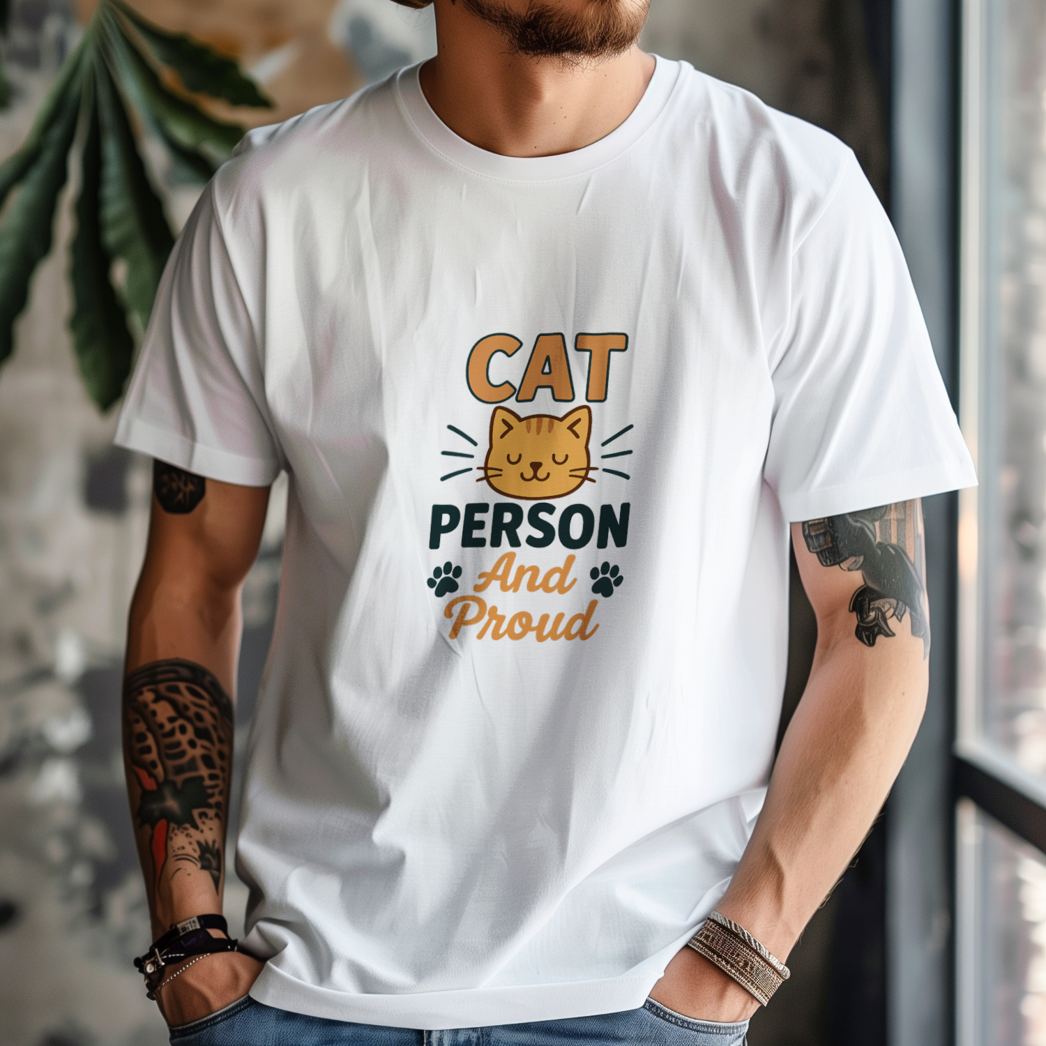 Cat Person Warning May Talk About Cats T-Shirt | Funny Cat Humor | Graphic Tee