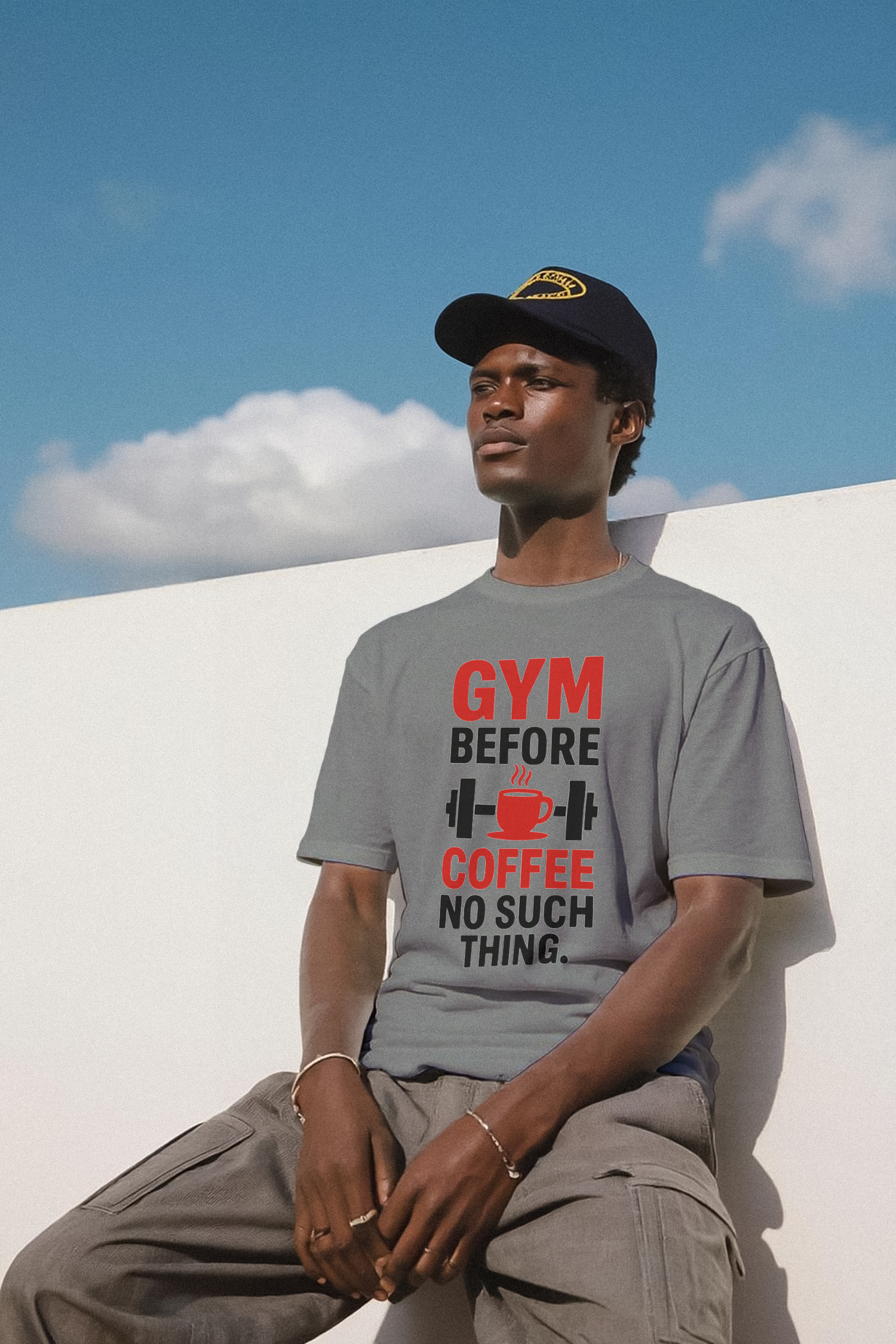 Gym Before Coffee No Such Thing T-Shirt | Coffee Lover Gift | Graphic Tee