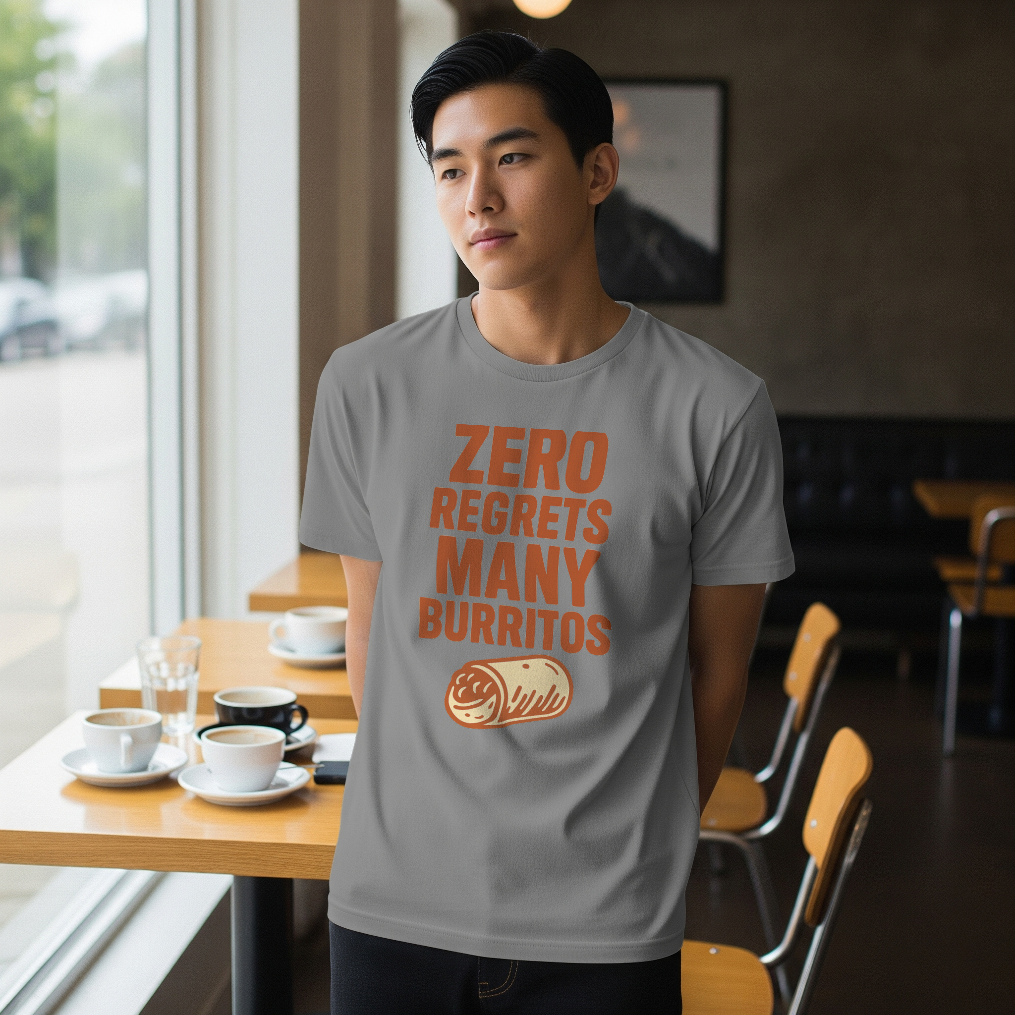 Zero Regrets Many Burritos T-Shirt | Unique Gift | Graphic Tee