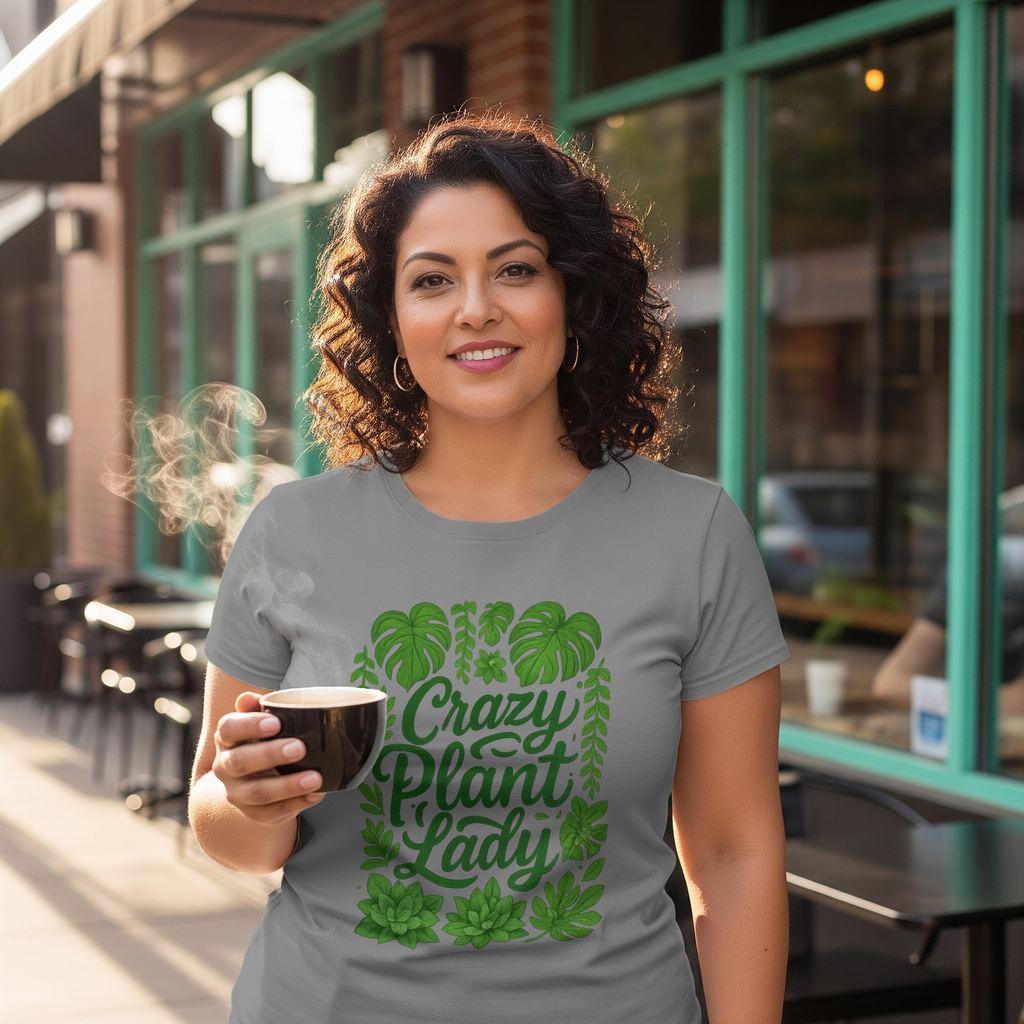 Crazy Plant Lady Gardener T-Shirt | Gardener Gift | Graphic Tee