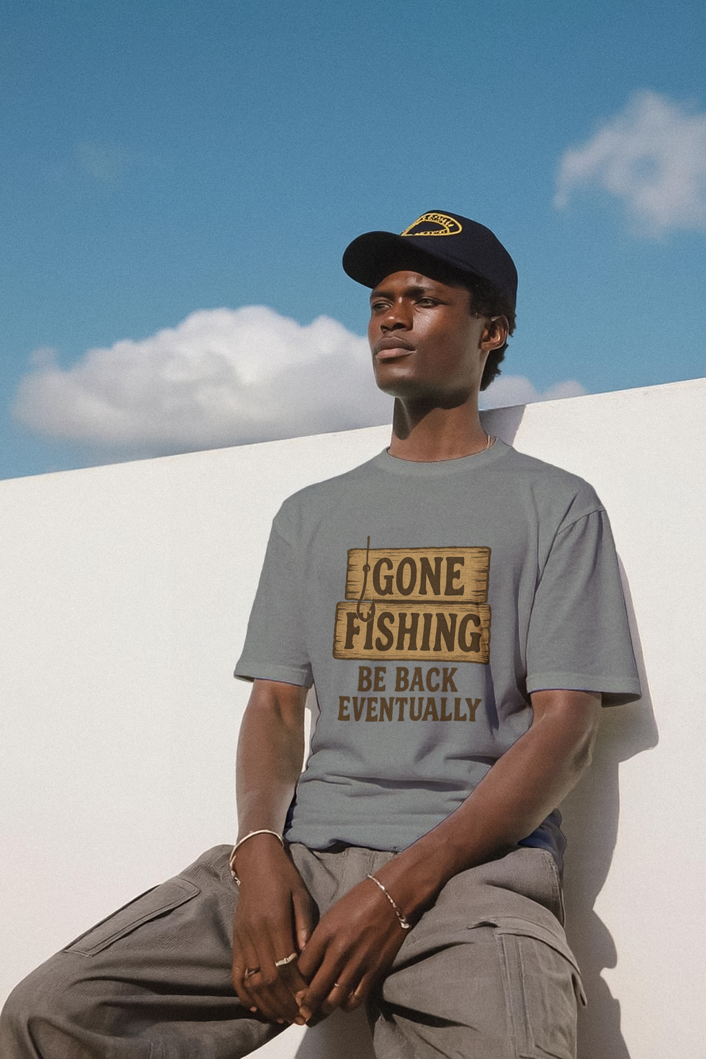 Gone Fishing Be Back Eventually T-Shirt | Fishing Lover Gift | Graphic Tee