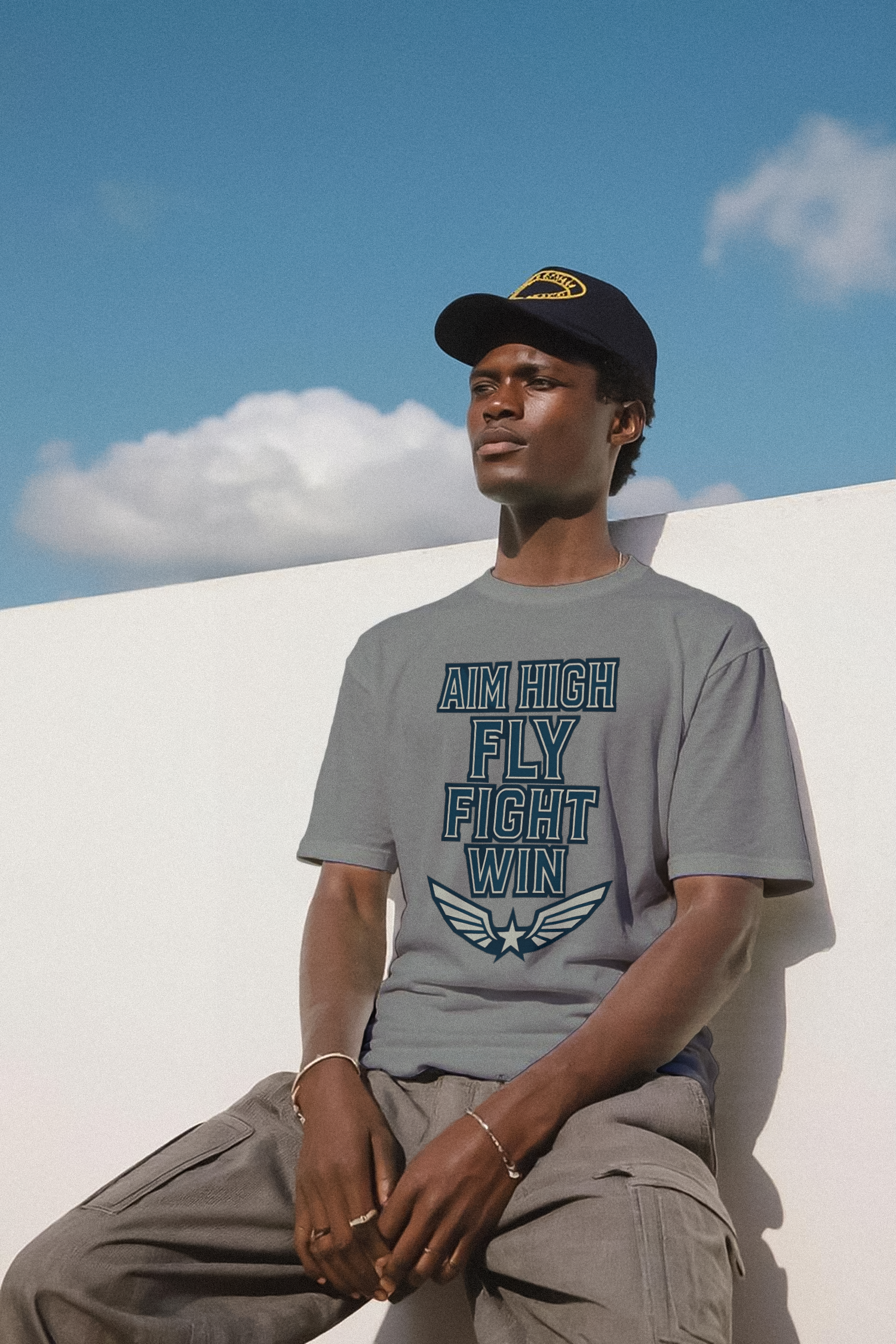 Air Force Veteran Aim High Fly Fight Win T-Shirt | Veteran Gift | Graphic Tee