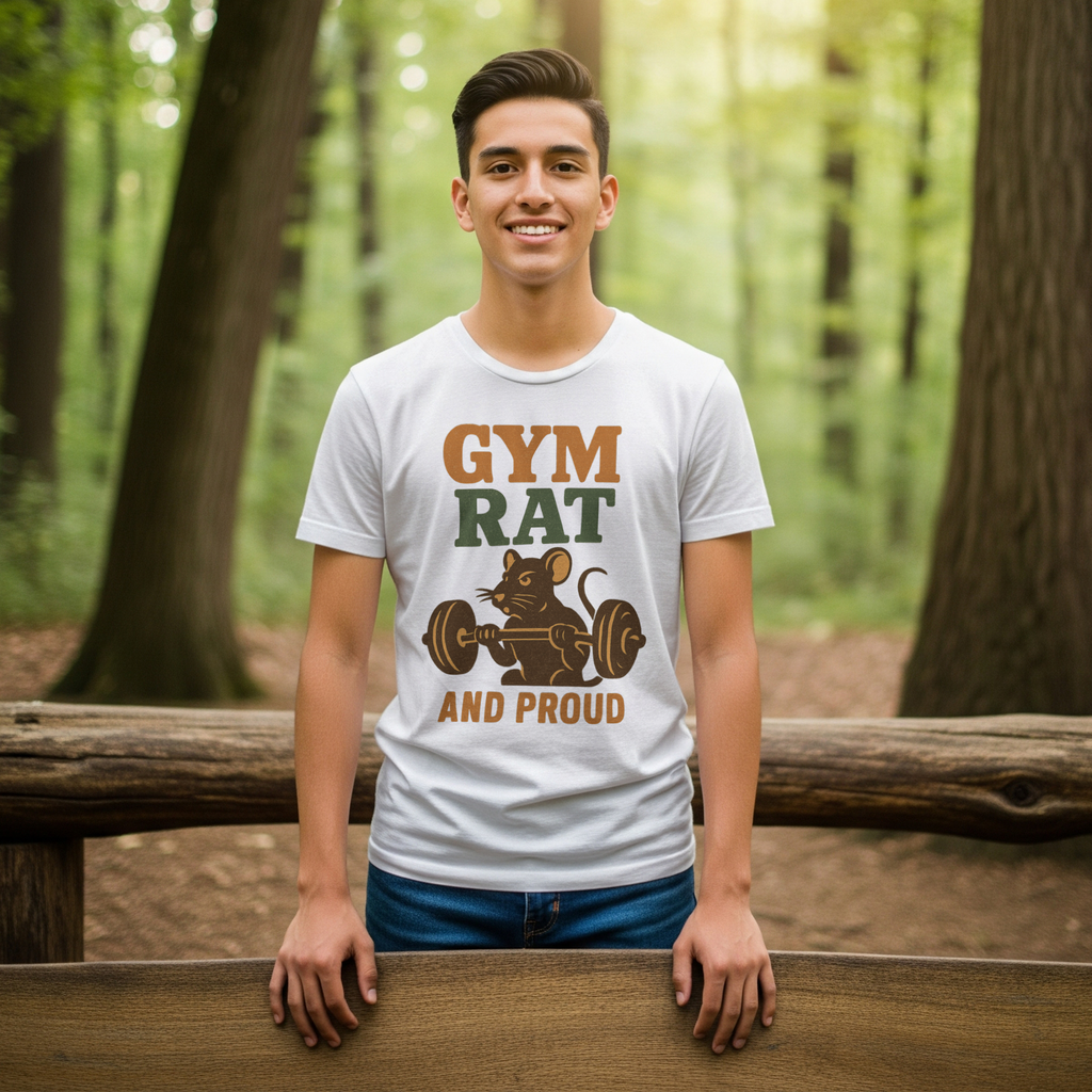 Living That Gym Rat Life T-Shirt | Gym Lover Gift | Graphic Tee