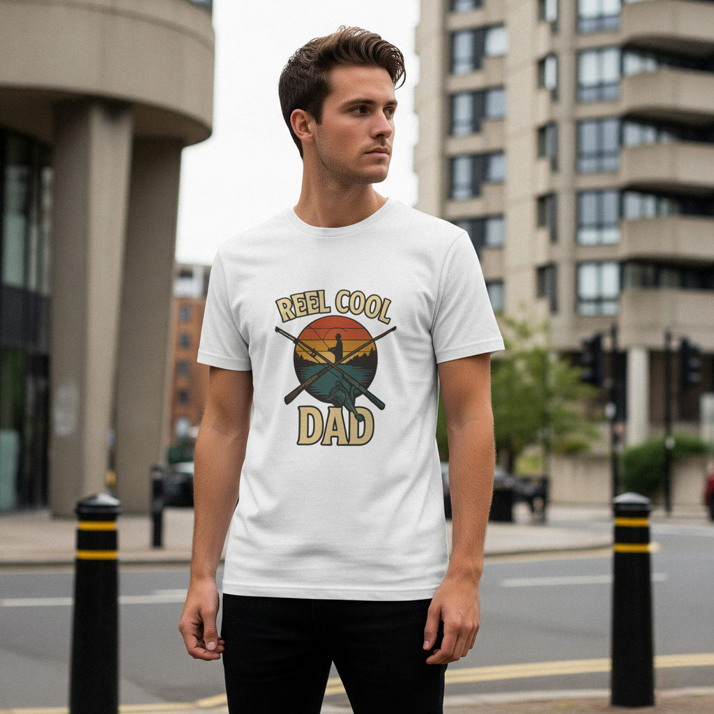 Reel Cool Dad Fishing Father T-Shirt | Gift for Dad | Graphic Tee