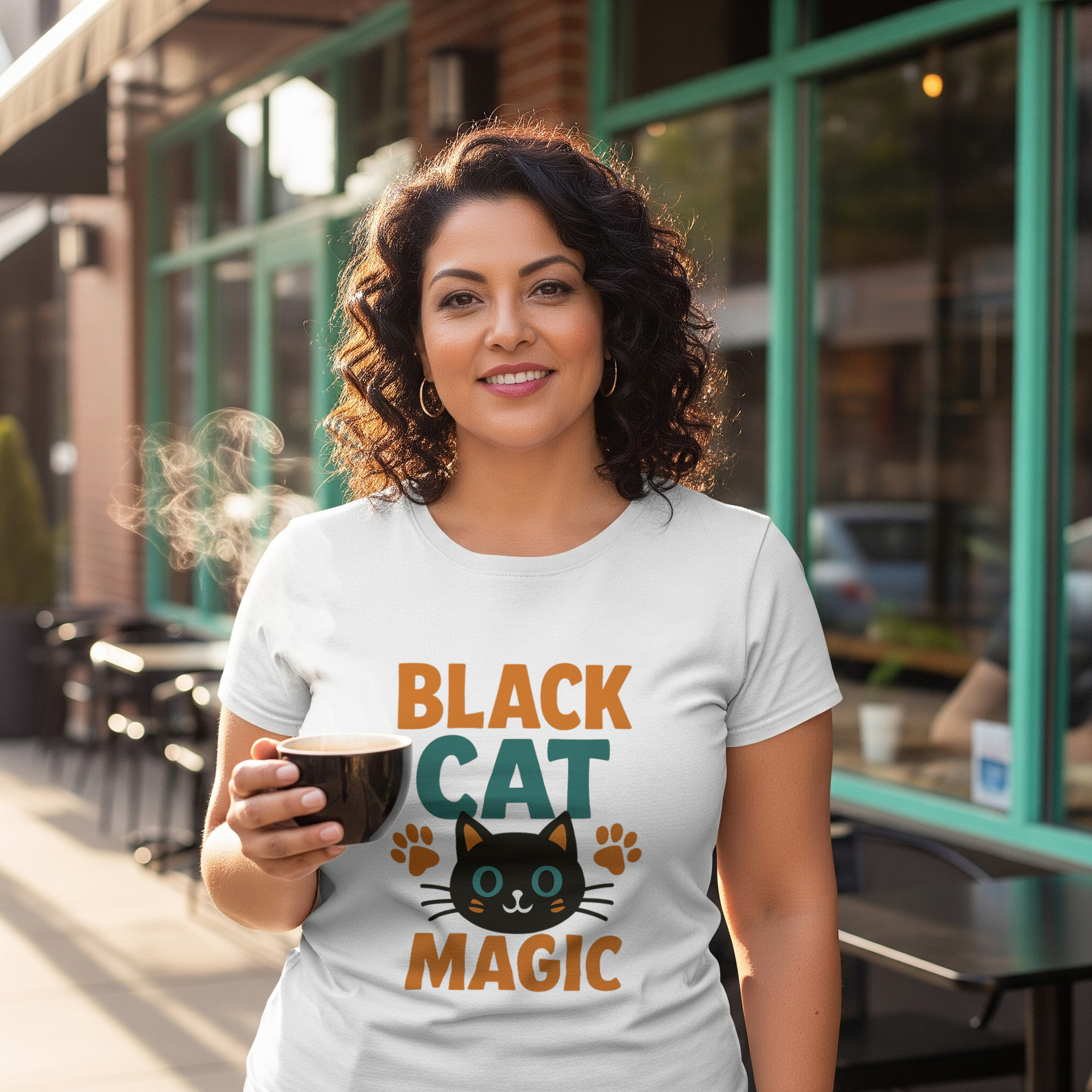 Black Cats Are Good Luck To Me T-Shirt | Cat Superstition Humor | Graphic Tee