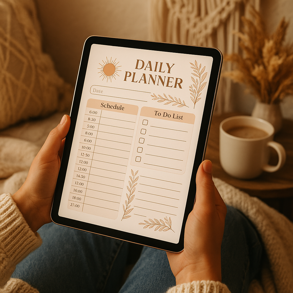 Daily Planner | Boho | Digital PDF 2026 preview