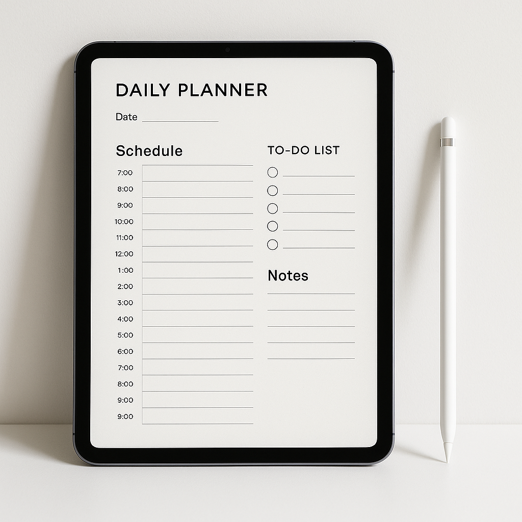 Daily Planner | Minimalist | Digital PDF 2026 preview