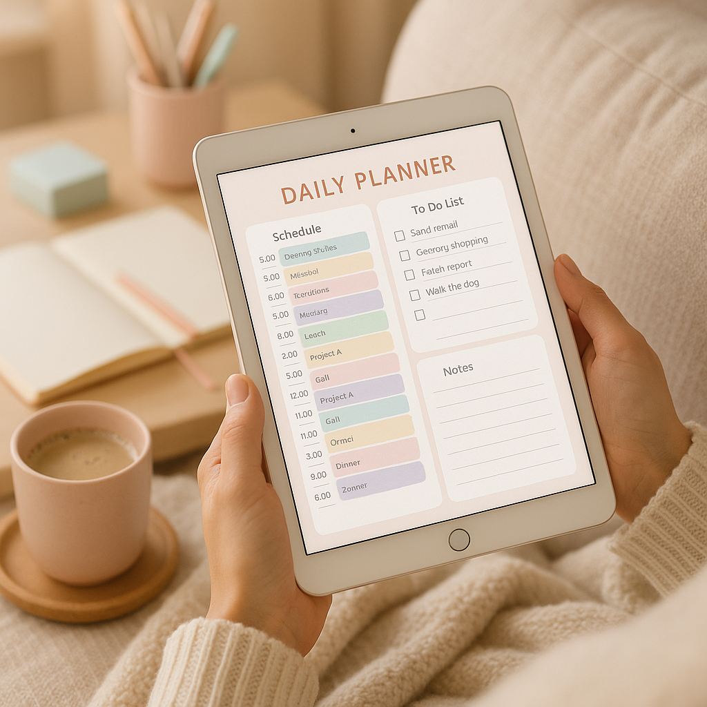 Daily Planner | Pastel | Digital PDF 2026 preview