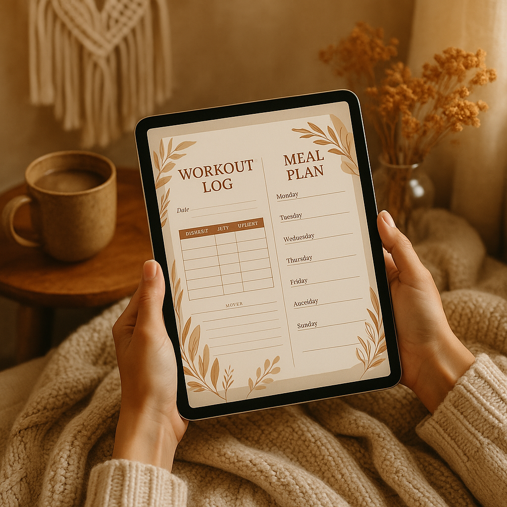 Fitness Planner | Boho | Digital PDF 2026 preview