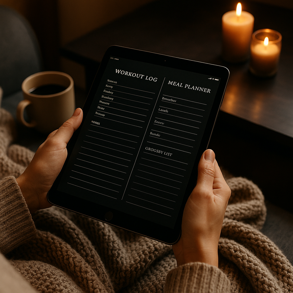 Fitness Planner | Dark Moody | Digital PDF 2026 preview