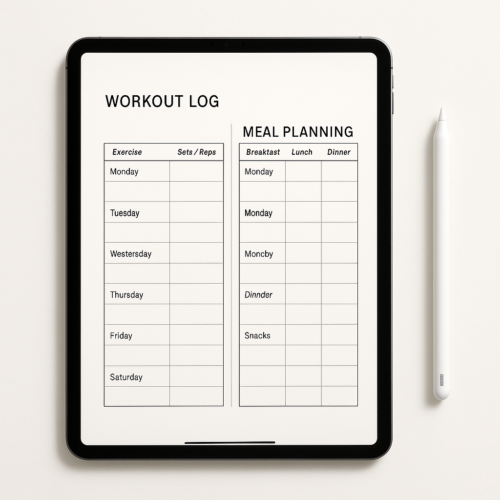 Fitness Planner | Minimalist | Digital PDF 2026 preview