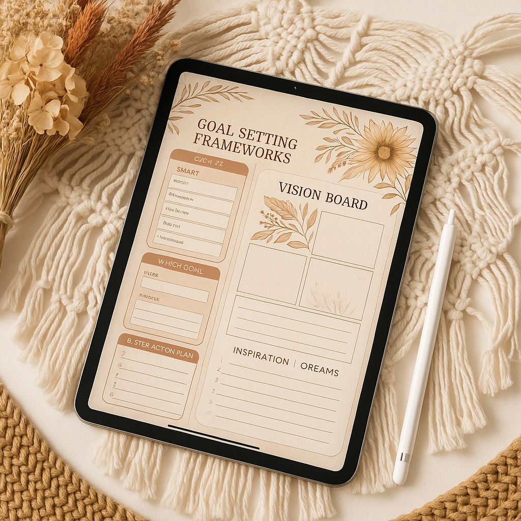 Goal Setting Planner | Boho | Digital PDF 2026 preview