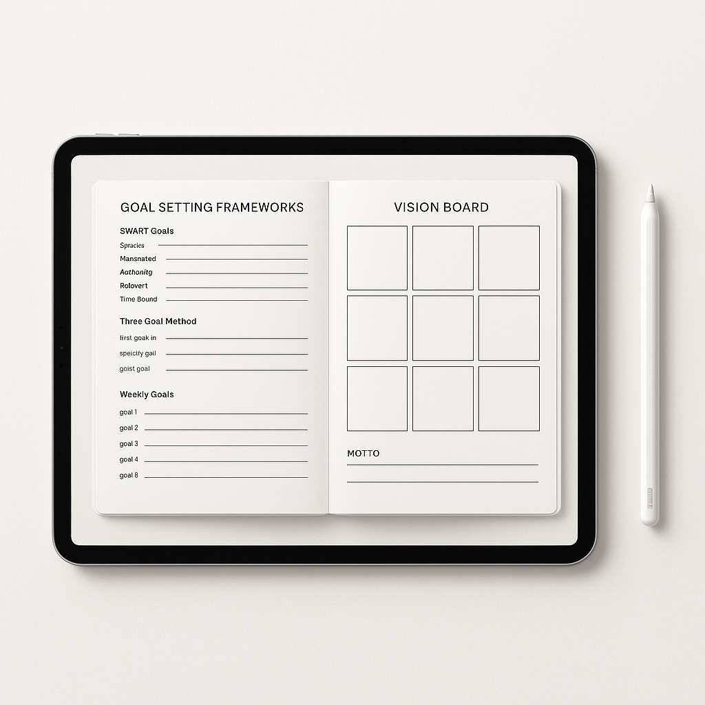 Goal Setting Planner | Minimalist | Digital PDF 2026 preview