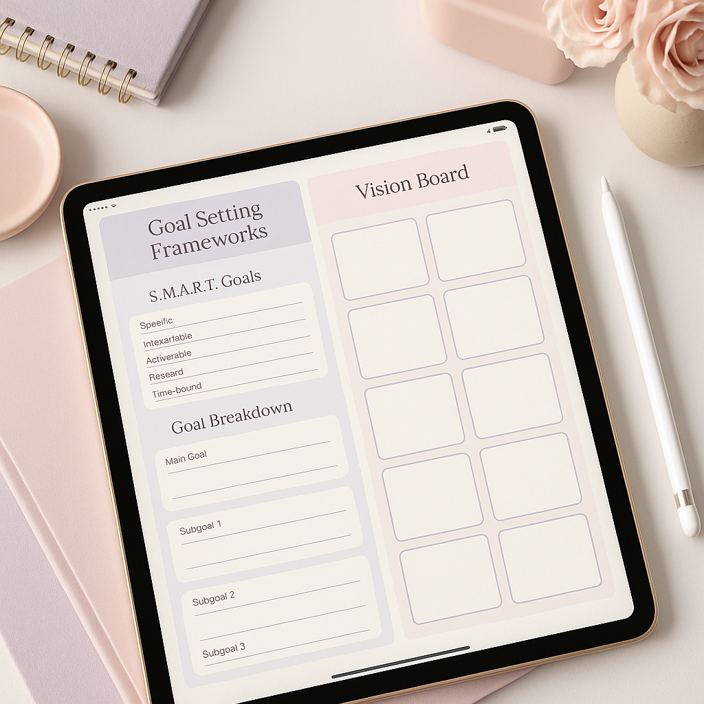 Goal Setting Planner | Pastel | Digital PDF 2026 preview