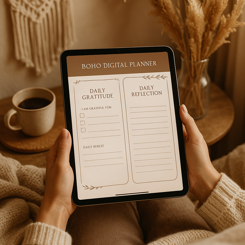 Gratitude Journal | Boho | Digital PDF 2026 preview