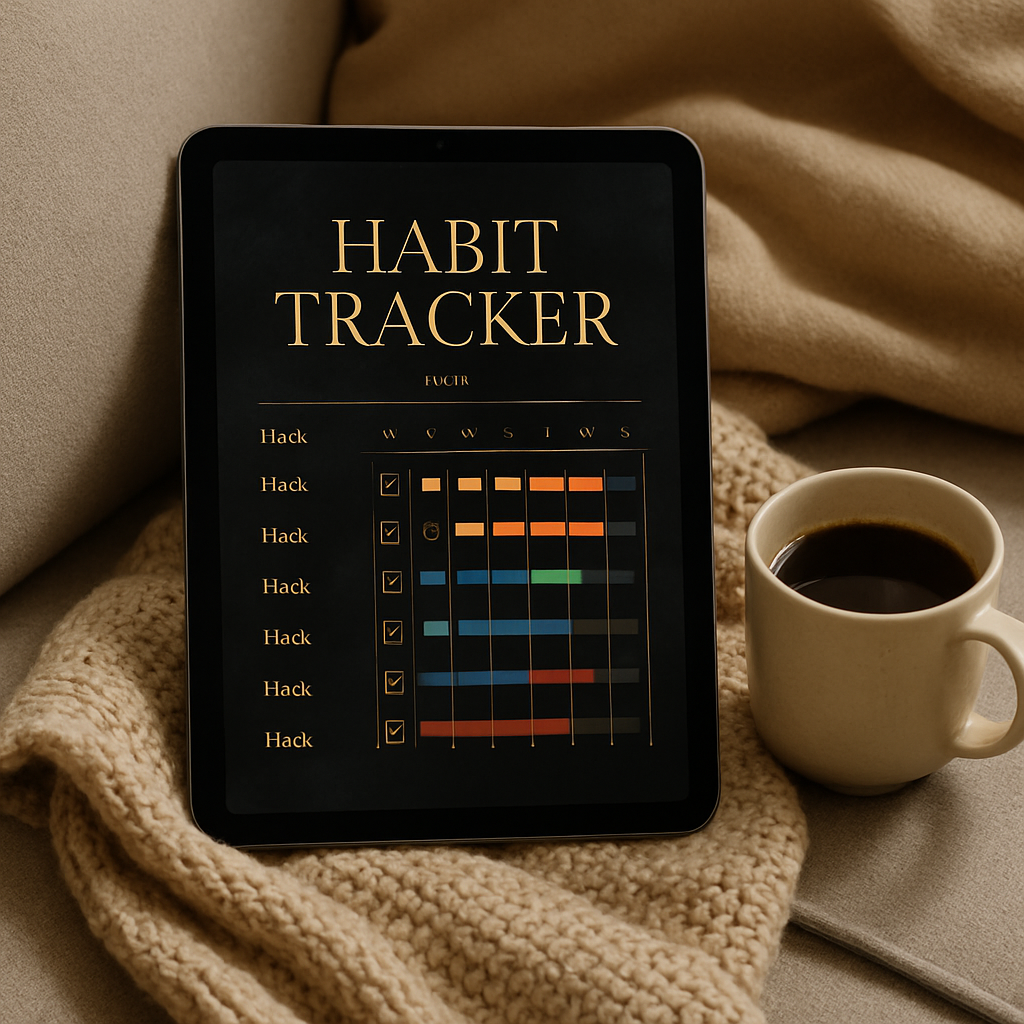 Habit Tracker Planner | Dark Moody | Digital PDF 2026 preview