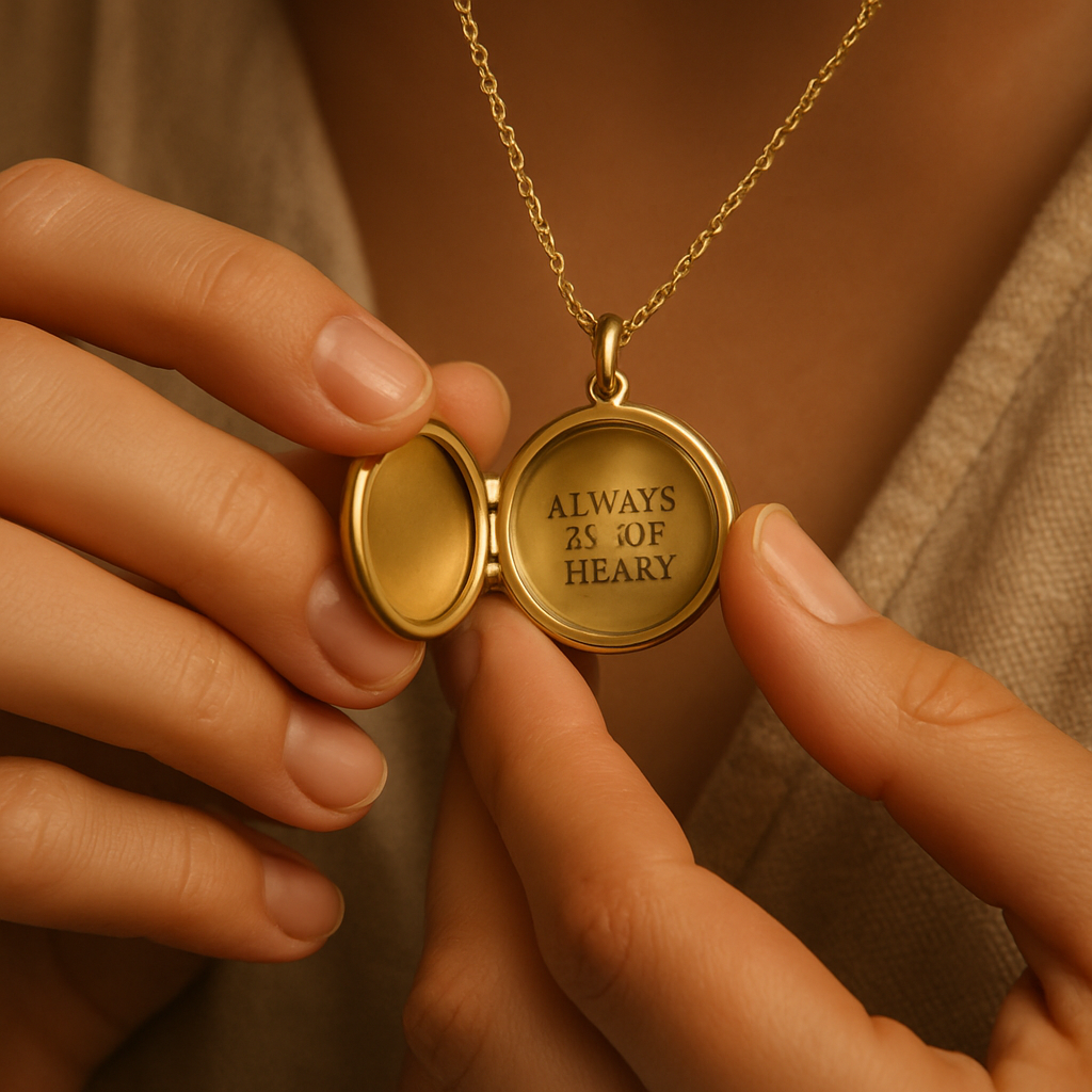 Personalized Hidden Message Circle Necklace • Custom Engraved lifestyle photo