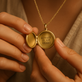 Personalized Hidden Message Circle Necklace • Custom Engraved lifestyle photo