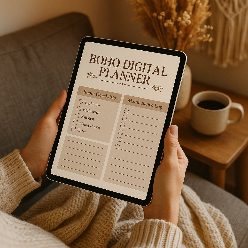 Home Organization Planner | Boho | Digital PDF 2026 preview