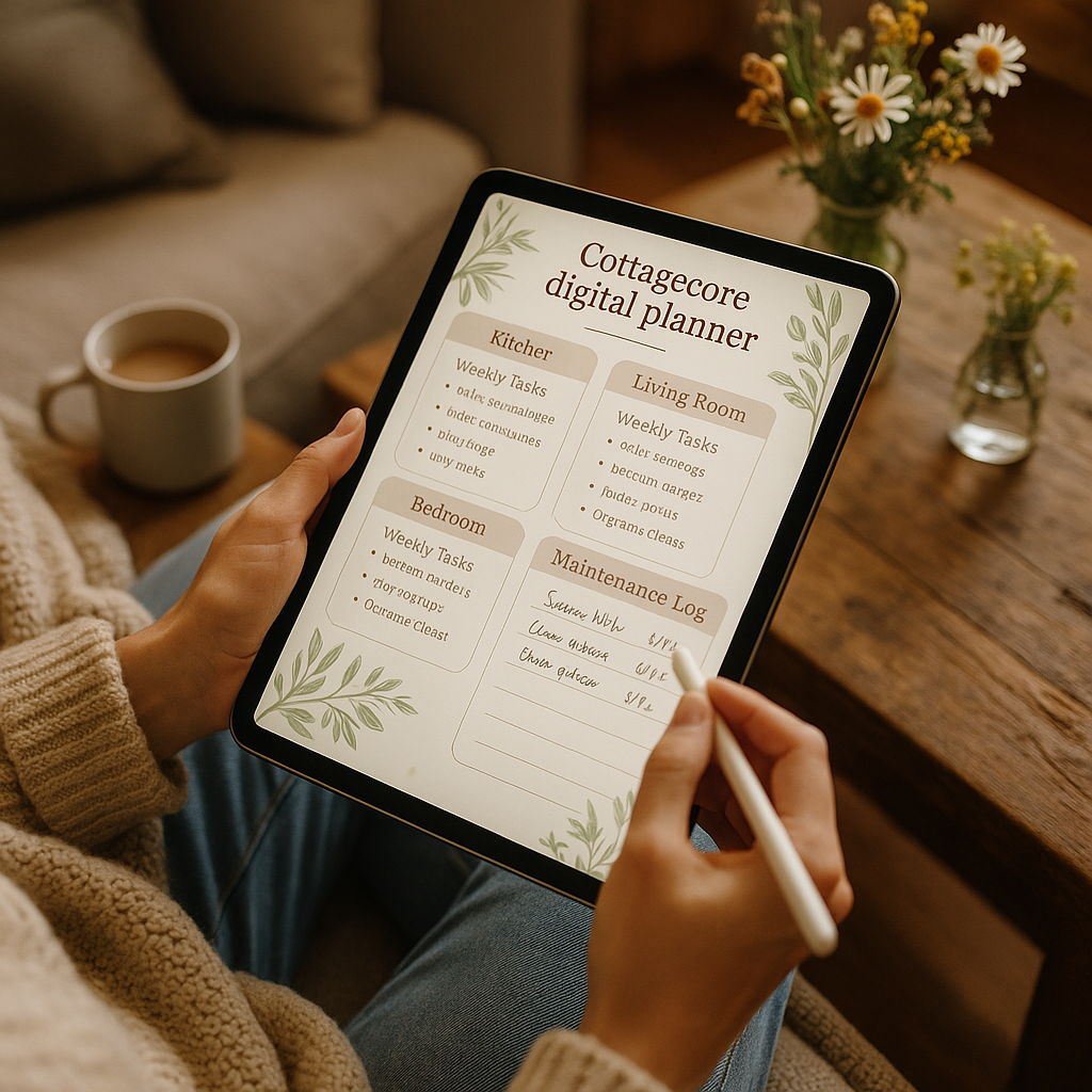 Home Organization Planner | Cottagecore | Digital PDF 2026 preview