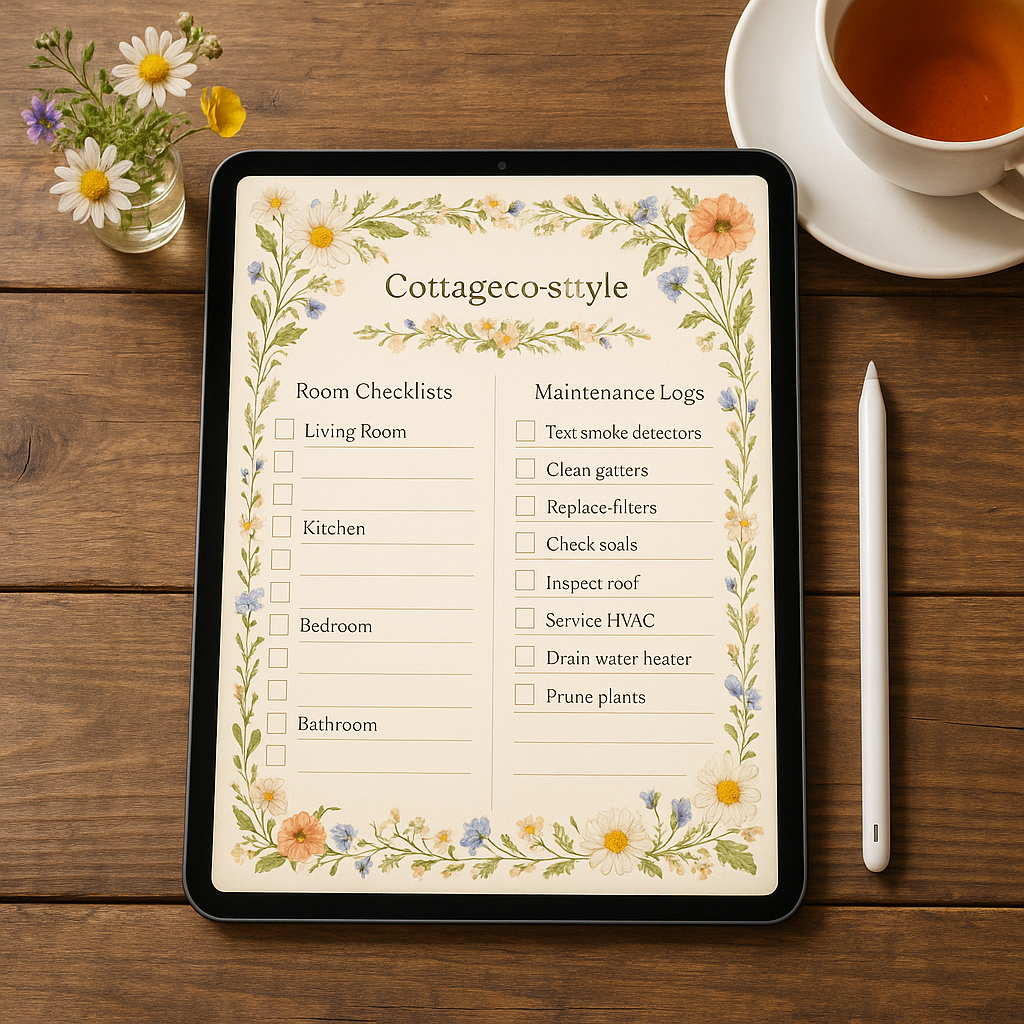 Home Organization Planner | Cottagecore | Digital PDF 2026 preview