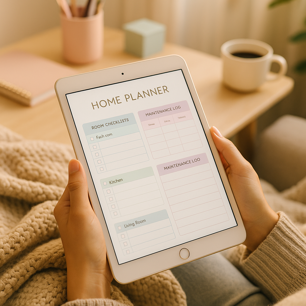 Home Organization Planner | Pastel | Digital PDF 2026 preview