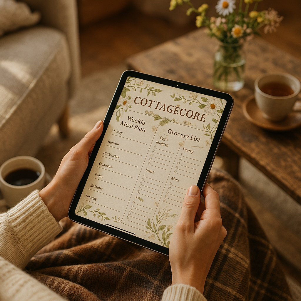 Meal Planning Planner | Cottagecore | Digital PDF 2026 preview