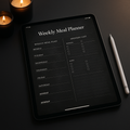 Meal Planning Planner | Dark Moody | Digital PDF 2026 preview