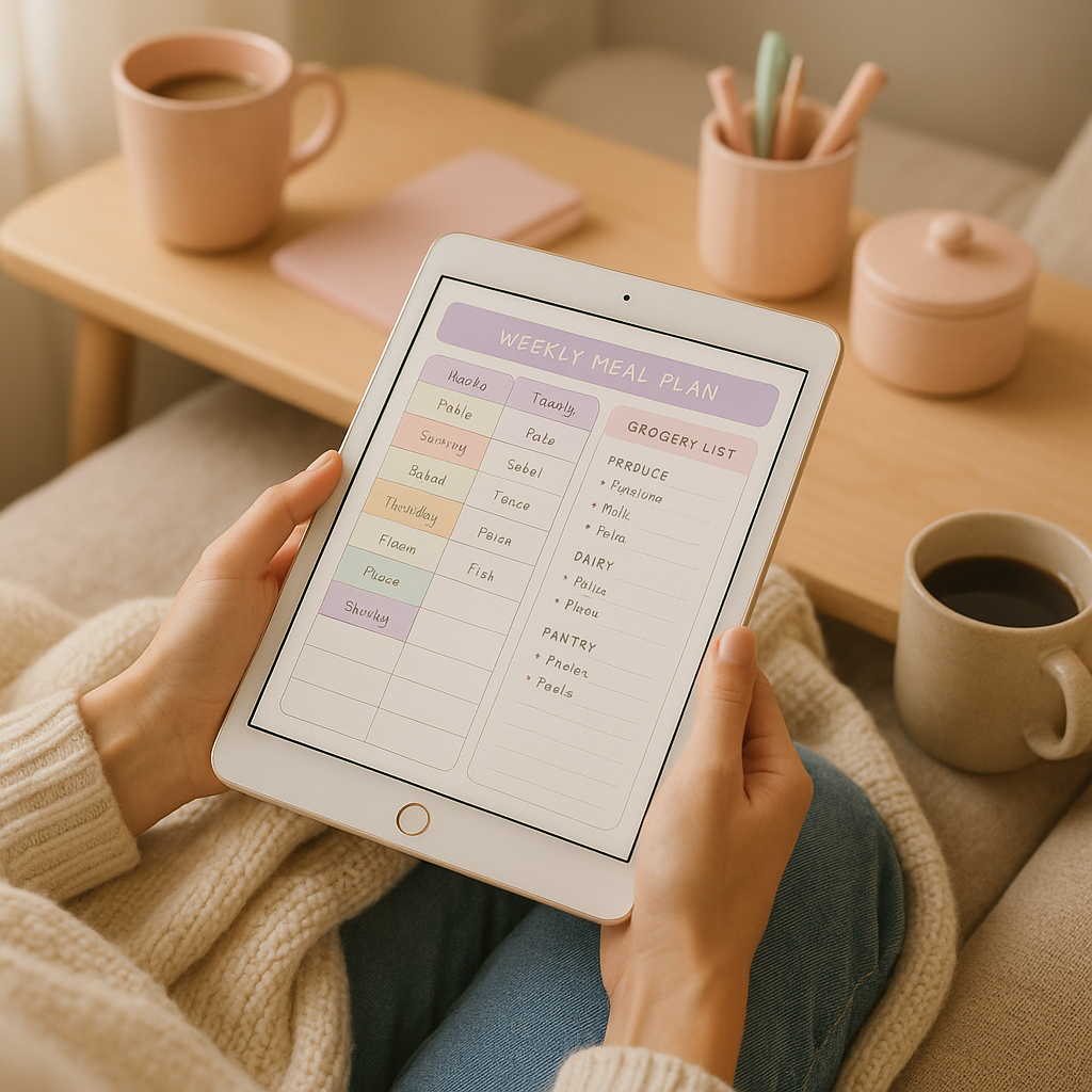 Meal Planning Planner | Pastel | Digital PDF 2026 preview