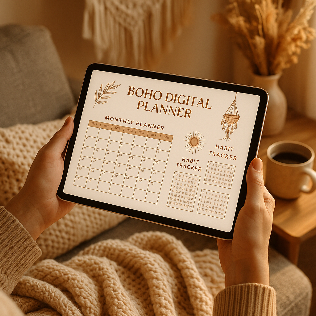 Monthly Planner 2026 | Boho | Digital PDF 2026 preview