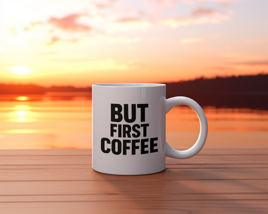 Wake Up Then Coffee But First Coffee Coffee Mug | Funny Morning Gift | Ceramic Mug