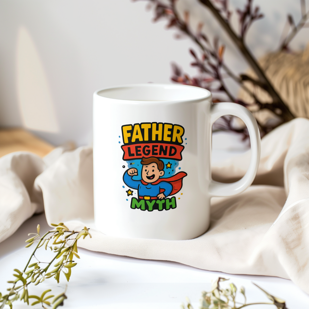 Father The Man The Myth The Legend Coffee Mug | Funny Dad Gift | Ceramic Mug