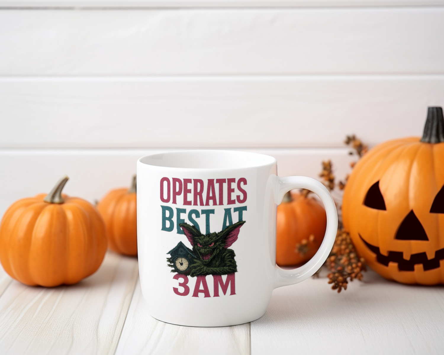 Chaos Gremlin Operates Best At 3AM Coffee Mug | Unique Gift | Ceramic Mug