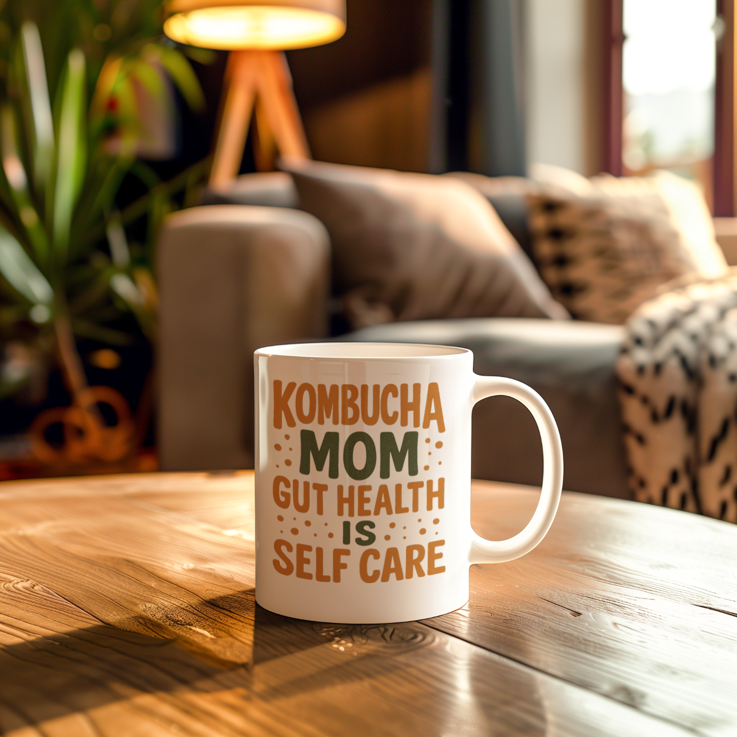 Kombucha Mom Gut Health Is Self Care Coffee Mug | Gift for Mom | Ceramic Mug