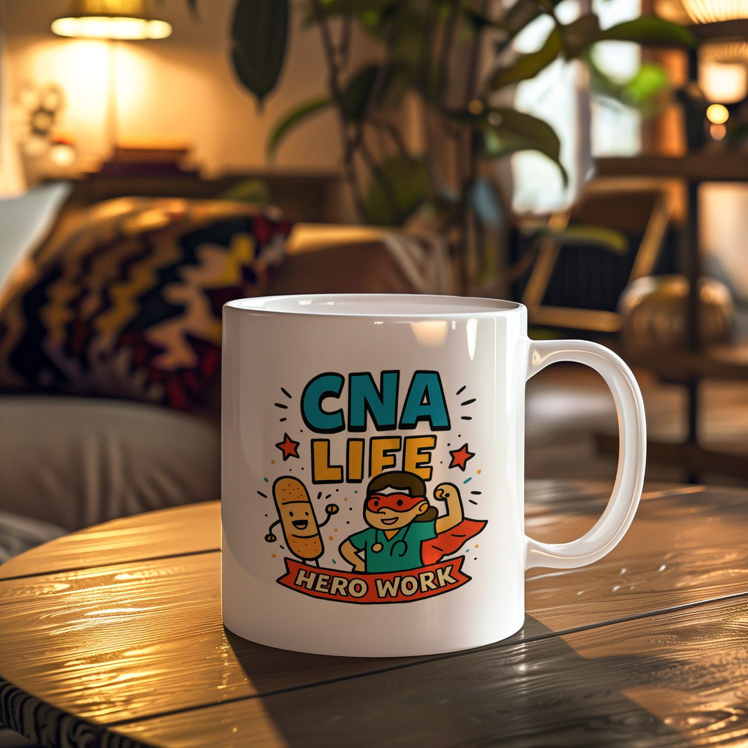 CNA Life Best Life Hard Life Coffee Mug | CNA Nurse Humor | Ceramic Mug
