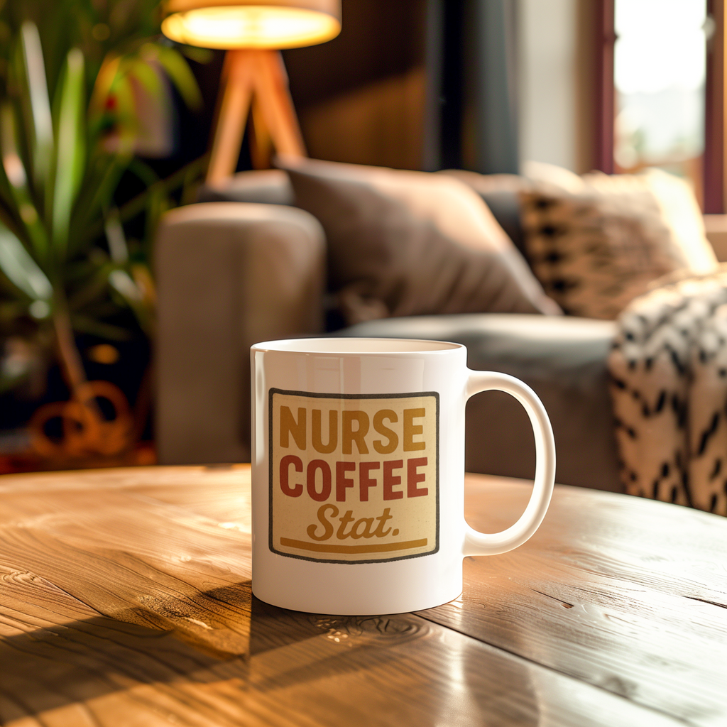 Nurse Running Low On Coffee Call Code Coffee Mug | Funny Nurse Humor | Ceramic Mug