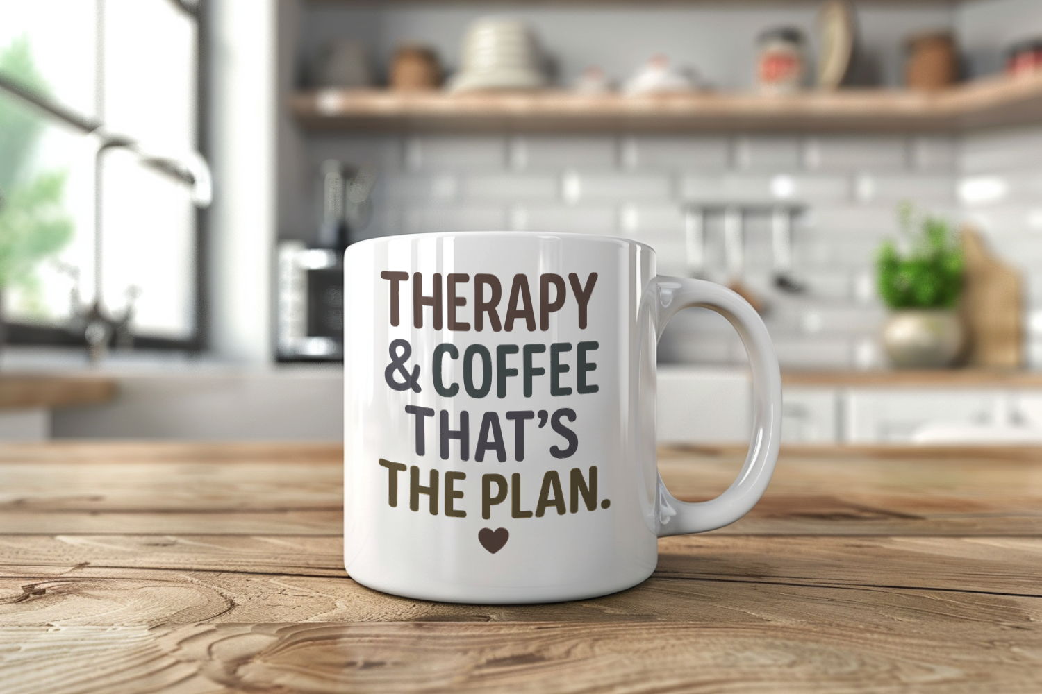 Therapy and Coffee That Is the Plan Coffee Mug | Coffee Lover Gift | Ceramic Mug