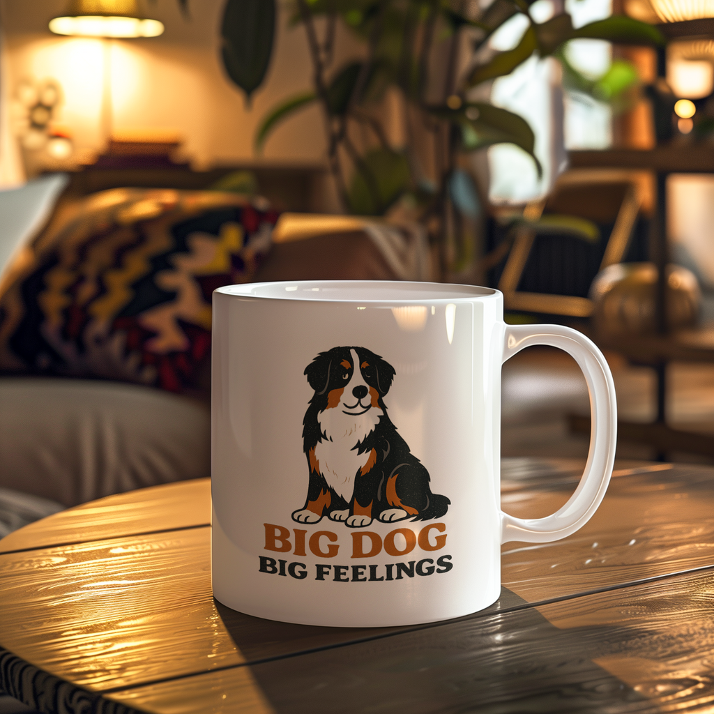 Bernese Mountain Dog Dad Big Dog Big Feelings Coffee Mug | Dog Lover Gift | Ceramic Mug