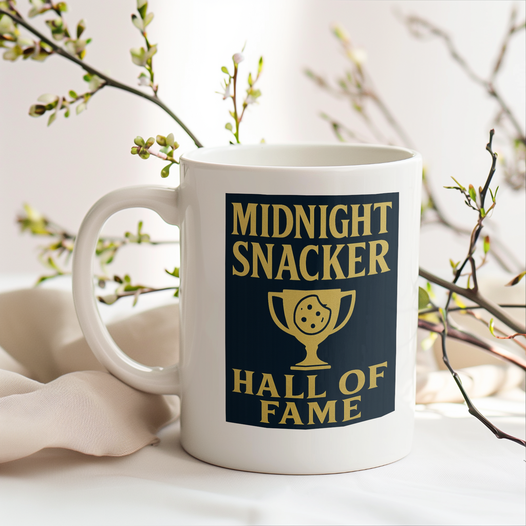 Midnight Snacker Hall Of Fame Coffee Mug | Unique Gift | Ceramic Mug
