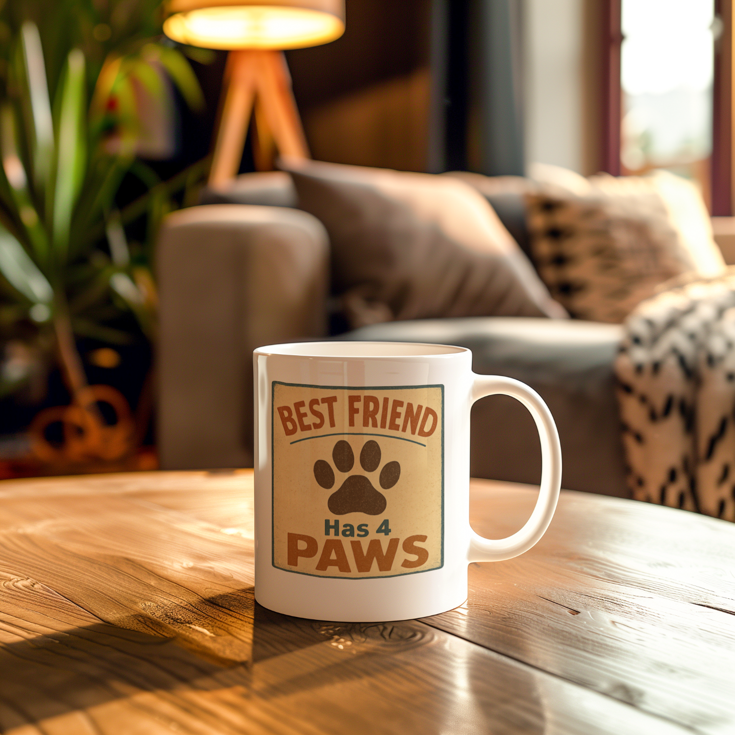 Dog Is My Best Friend And Therapist Coffee Mug | Funny Dog Gift | Ceramic Mug