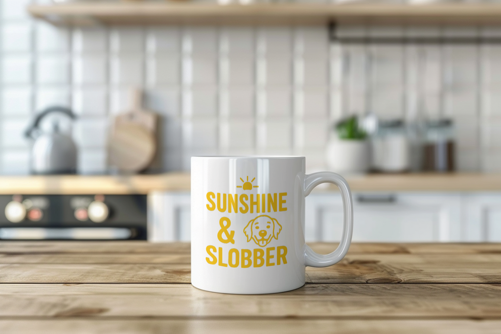 Golden Retriever Mom Sunshine And Slobber Coffee Mug | Gift for Mom | Ceramic Mug