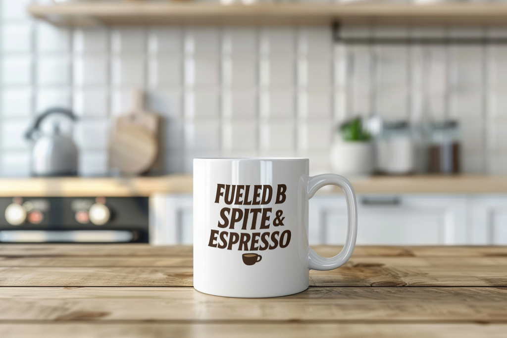 Fueled by Spite and Espresso Coffee Mug | Unique Gift | Ceramic Mug