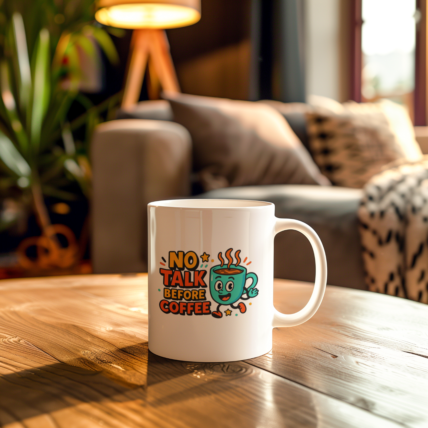 Pre Coffee Conversation Risk At Own Risk Coffee Mug | Funny Coffee Gift | Ceramic Mug