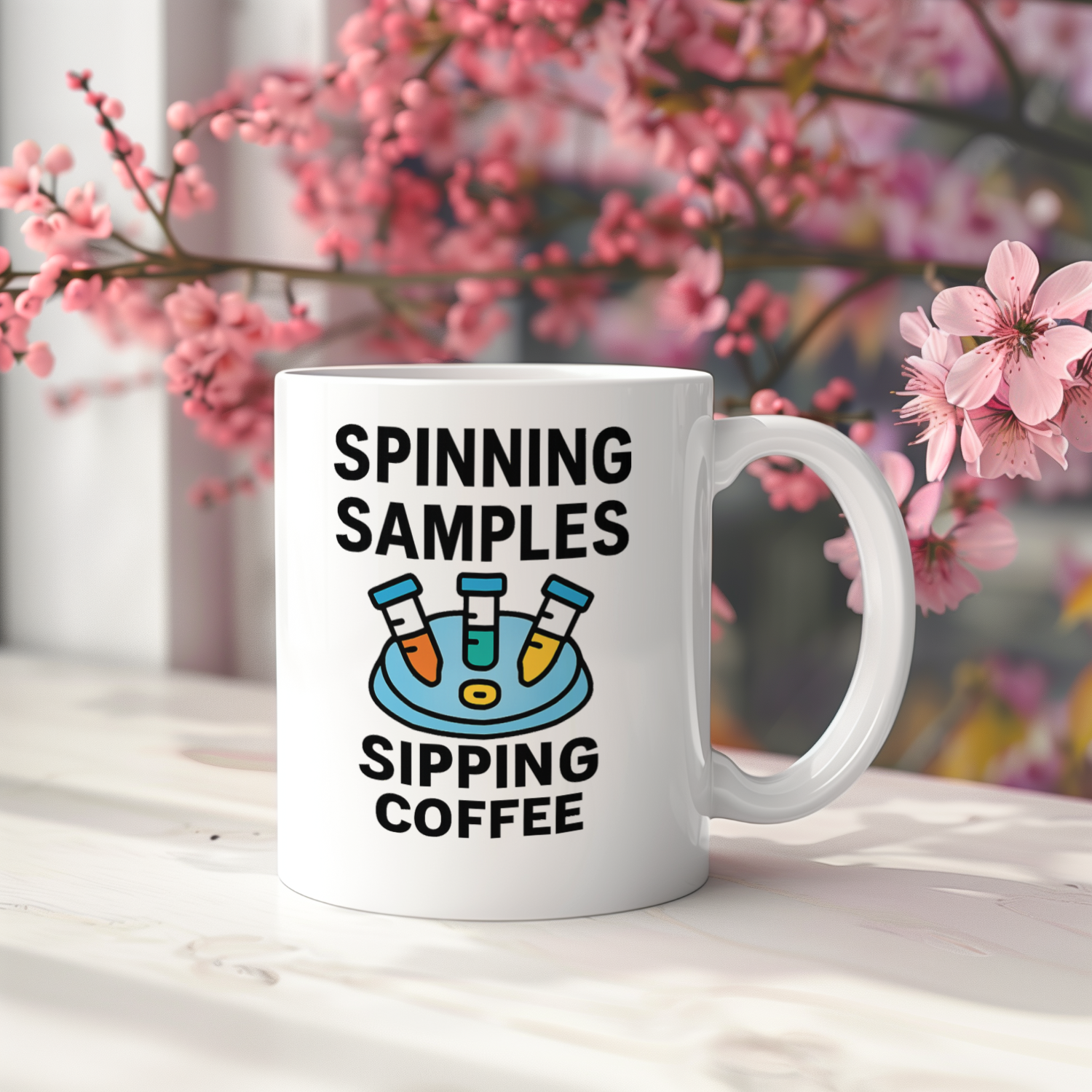 Lab Tech Spinning Samples Sipping Coffee Coffee Mug | Coffee Lover Gift | Ceramic Mug