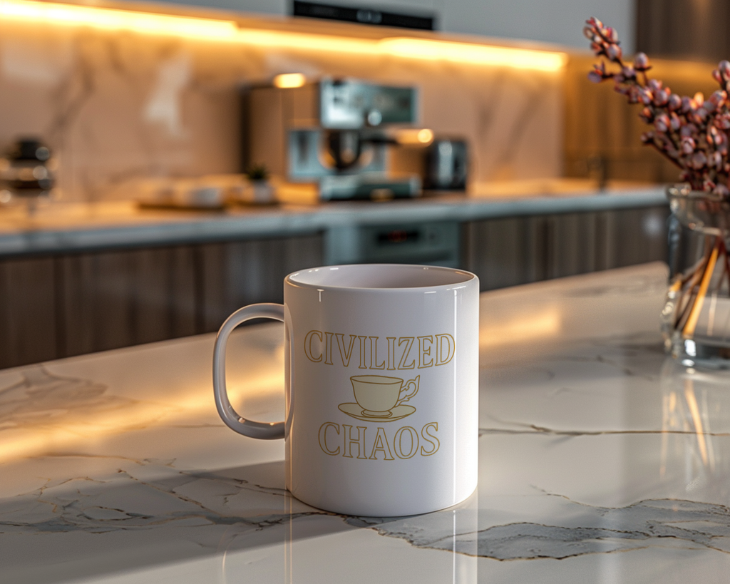 Tea Drinker Civilized Chaos Coffee Mug | Unique Gift | Ceramic Mug